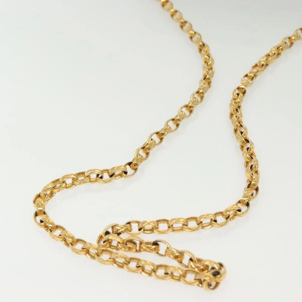 CHANEL Matelasse Chain Shoulder Bag Lamb Skin Champagne Gold CC Auth 138978 - Picture 8 of 16